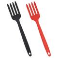 2 Pcs Silicone Cooking Fork Pasta Noodles Salad Reusable Food Fork Silicone Fork Bbq Grill Portable Kitchen Accessory