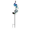 Bird Solar Light Garden Stake Rain Gauge Outdoor Glowing Bird Sign Landscape Decorative Lamp Garden Stake for Garden Patio Walkway Pathway Road