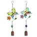 2Pcs Creative Chimes Decorative Hanging Wind Bell Doorway Wind Chime Hanging Decor Outdoor Wind Chime Windchime