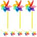 8 Pcs Ornament Decorative Outdoor Decor Flower Wind Spinners Yard Spinners Wind Spinners for Yard and Garden Clearance Windmill Colorful Plastic Child