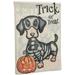 Double-sided Halloween Pumpkin Skeleton Puppy Flag Decorative Pendant for The Garden Prop Hanging Outdoor Decoration