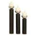 Decmode Modern 12 15 And 18 Inch Mango Wood And Aluminum Candle Holders - Set of 3
