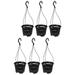 6 Set Indoor Plant Pots Faux Flower Bluebonnet Flowers Artificial Orchid Hanging Basket Orchid Basket Hanging Round Plant Pots Hanging Flower Basket Flowerpot Thicken Plastic