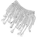 Fringe Decorative Chain Belt Decoration Wedding Dress Belt Rhinestone Tassel Chain Cloth Decor DIY Rhinestone Chain Tassels Metal