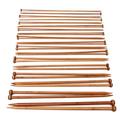 Single Pointed Bamboo Knitting Needles 36Pcs Bamboo Knitting Needles Set Carbonized Single-Ended Crochet Needles From 2.0Mm To 10Mm