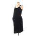 Old Navy - Maternity Casual Dress - Midi Scoop Neck Sleeveless: Black Print Dresses - Women's Size Medium