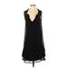 Gap Casual Dress - Party V Neck Sleeveless: Black Print Dresses - Women's Size Small