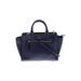 Kate Spade New York Leather Satchel: Pebbled Blue Solid Bags