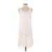 Cloth & Stone Casual Dress - Mini Scoop Neck Sleeveless: Ivory Dresses - Women's Size X-Small