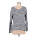 Athleta Sweatshirt: Gray Marled Tops - Women's Size Medium