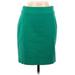 Banana Republic Casual Pencil Skirt Knee Length: Green Solid Bottoms - Women's Size 6