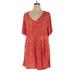 Torrid Romper V Neck 3/4 sleeves: Red Rompers - Women's Size 3X Plus