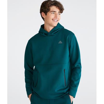 Aeropostale Mens' MVMNT Tech Fleece Pullover Hoodie - Blue Green - Size XXL - Polyester