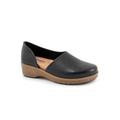 Extra Wide Width Women's Addie Casual Flat by SoftWalk in Black (Size 10 WW)