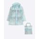 River Island Girls Blue Rain Coat And Bag Set