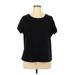 Ellos Short Sleeve T-Shirt: Black Tops - Women's Size 1X