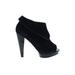 Steve Madden Heels: Black Solid Shoes - Women's Size 9 - Peep Toe
