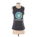 SoulCycle Sleeveless T-Shirt: Gray Print Tops - Women's Size Small