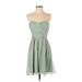 J.Crew Casual Dress - Bridesmaid: Green Dresses - Women's Size 4 Petite