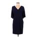 Neiman Marcus Casual Dress - Sheath: Blue Solid Dresses - Women's Size 6