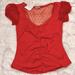 Free People Tops | Free People Size Xs Intimately Nwt Top Lace, Red. | Color: Red | Size: Xs