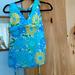 Lilly Pulitzer Tops | Adorable Floral Lily Pulitzer Tie Back Halter Top - Size 6. Euc | Color: Blue/Yellow | Size: 6