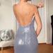 Zara Dresses | Bloggers Fav Zara Sequin Strappy Dress | Color: Blue/Silver | Size: Xs