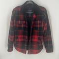 American Eagle Outfitters Jackets & Coats | American Eagle Shacket/Jacket Red Flannel Plaid Corduroy Collar Unisex Small | Color: Black/Red | Size: S