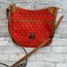 Dooney & Bourke Bags | Dooney & Bourke Red Leather Shoulder Bag Purse Crossbody Satchel | Color: Brown/Red | Size: Os