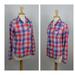 American Eagle Outfitters Tops | 3/$25 American Eagle Outfitters Button Down Shirt Top Ls Plaid Western 4 | Color: Blue/Pink | Size: 4