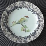 Anthropologie Dining | Anthropologie Birdwatcher Salad Luncheon Plate 7.75" Taupe Rim | Color: Tan/Yellow | Size: 7.75"