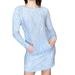 Lilly Pulitzer Dresses | Lilly Pulitzer Heathered Blue Knot Casual Cozy Sweater Dress Small | Color: Blue/White | Size: S