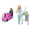 Barbie Dream Camper Van (75 cm) mit 7 Spielbereichen, inkl Pool und Rutsche & You Can Be Anything Serie, Baby Doctor, Puppe mit blondem Haar