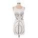 Ally Casual Dress - Mini: White Graphic Dresses - Women's Size Small