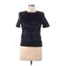 Zara W&B Collection Short Sleeve Top Black Crew Neck Tops - New - Women's Size Medium