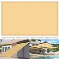 Garden Sun Shade Sail Canopy 2.5x4M Canopy 95% Uv Block Water Resistant Sun Shade Sail Water Resistant Sun Shade Sail with Free Rope For Outdoor Garden Patio Party Backyard, Beige, 21985