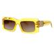 HCHES Rectangle Sunglasses Women Men Acetate Frame UV400 Lens Shades,4,One size