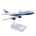 Scale Airplane Model 1/400 For Transaero Airlines Boeing 747 Alloy Die Cast Aircraft Model Aircraft Model With Stand Exquisite Collection Gift