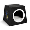 US Blue Yellow Line Flag Funny Warm Pet House Sleeping Nest Pad Bed Removable Forms Pad Comfortable Gift For Dogs Cats