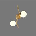 Nordic Brushed Brass Wall Lights Acrylic Ball LED 2-Light Wall Lamps with Bulbs Bedroom Hallway Wall Lighting Bathroom Living Room Wall Sconce H16.15in Bedside Decor Lamp lofty ambition