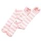 CALCET Fluffy socks Winter Sleeping Socks, Coral Velvet Socks, Over-The-Knee Socks, Striped Long Socks For Women 3 Pairs-B-35-41