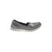 Skechers Flats: Slip On Wedge Classic Gray Print Shoes - Women's Size 8 1/2 - Almond Toe