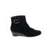 Impo Ankle Boots: Black Print Shoes - Women's Size 10 - Almond Toe