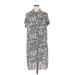 Lane Bryant Casual Dress - Shift High Neck Short sleeves: Silver Dresses - Women's Size 14 Plus