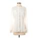 Calvin Klein Long Sleeve Blouse: Ivory Tops - Women's Size Small