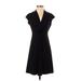 Donna Morgan Casual Dress - A-Line: Black Solid Dresses - Women's Size 4 Petite