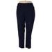 ELOQUII Casual Pants - High Rise: Blue Bottoms - Women's Size 26 Plus