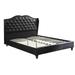Alcott Hill® Artin Tufted Platform Bed Upholstered/Faux leather in Black | Full | Wayfair 9C934D270F3A41DDBEB06645C098D1CF