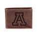 Evergreen Enterprises, Inc Brown Genuine Leather Bi-Fold Wallet w/ Embossed NCAA Logo in Black/Brown | 4.25 H x 3.38 W x 0.75 D in | Wayfair
