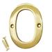 RCH Supply Company 4" H Reflective Brass Surface Mount House Number Brass/Metal in Yellow | 4 H x 3.2 W x 0.1 D in | Wayfair NO-BR2270-100-0-PB